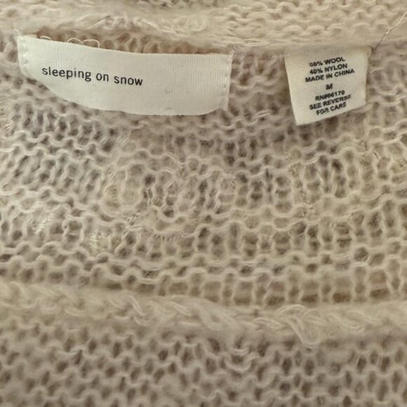 Anthropologie Sleeping On Snow Ode Sonnet Cardigan Sweater Women's M Embroidered - Picture 6 of 9